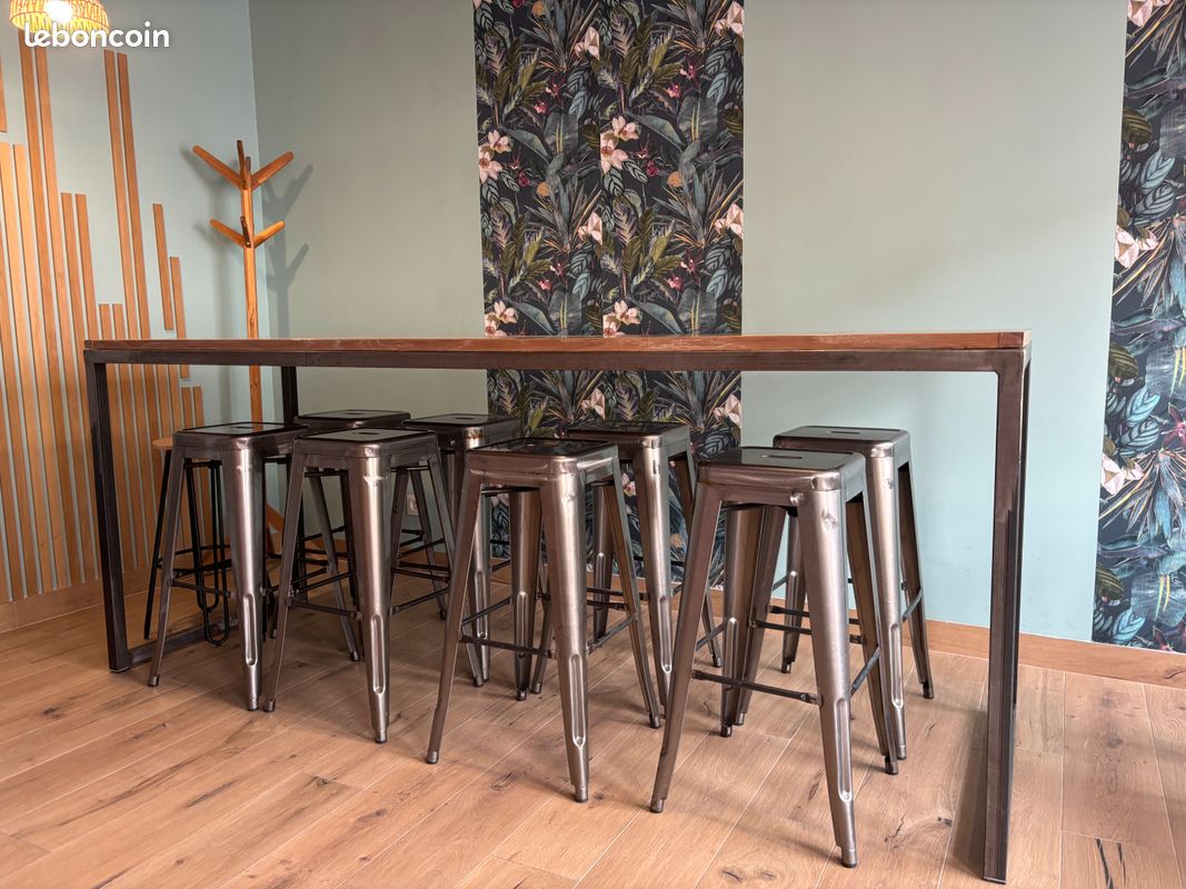 Grande table haute 8 places (image 1)