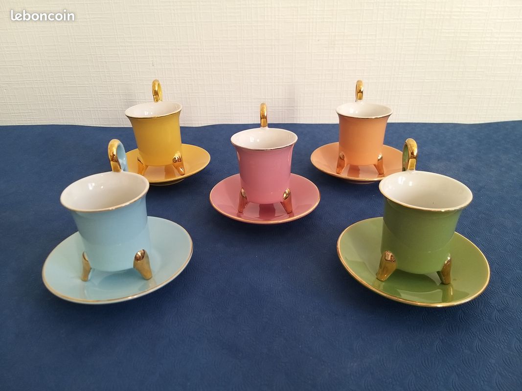 Coffret de 5 décoration de Noël dinette en cuivre GENEVIEVE LETHU