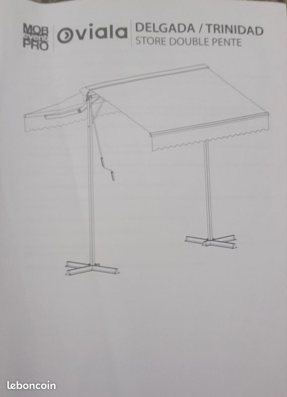 Store Double Pente Manuel (image 3)