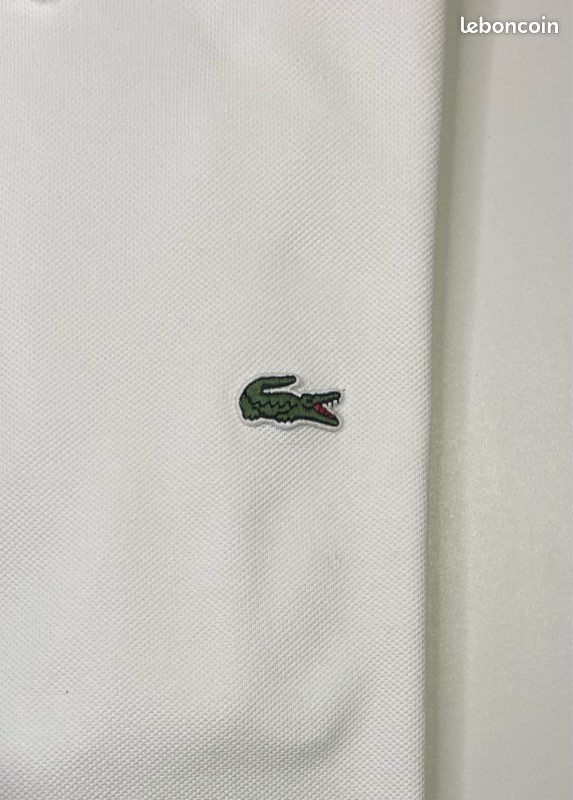 Polo Lacoste Slim Fit Blanc Taille L (image 3)