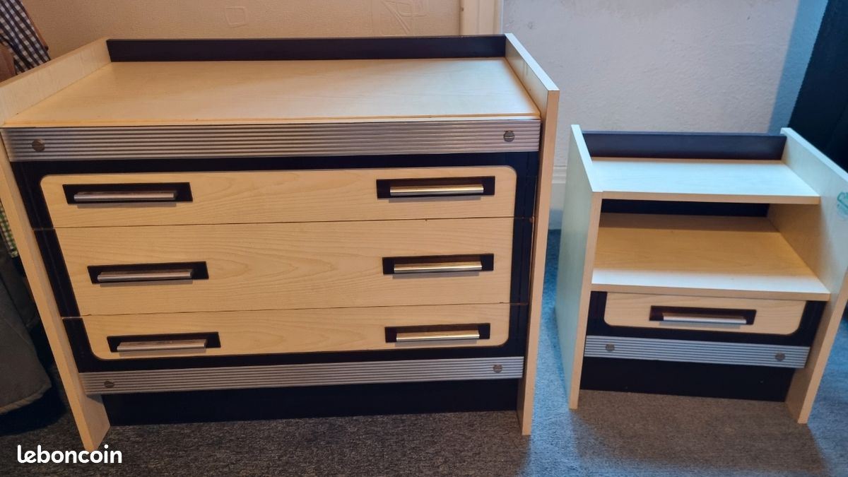 Commode + chevet vintage enfant (image 1)