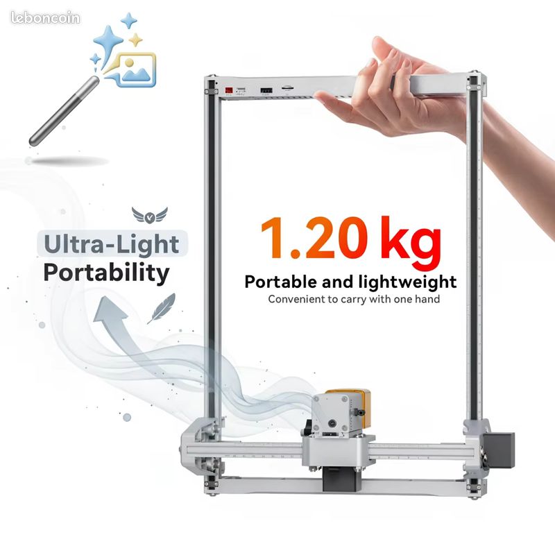 Machine de gravure laser, puissance optique 12W, découpeuse et graveuse laser pour bois, métal et acrylique, pour petites entreprises et studios - Neuf Livraison Gratuit (image 3)