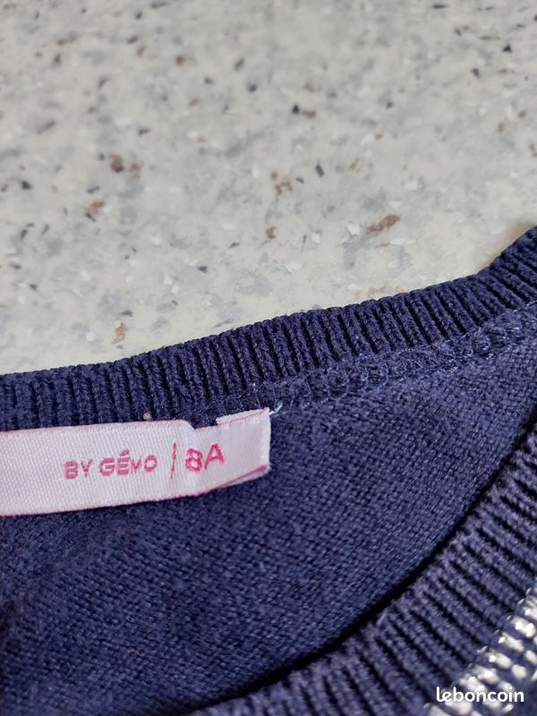 Pull violet T 8 ans Gémo (image 2)