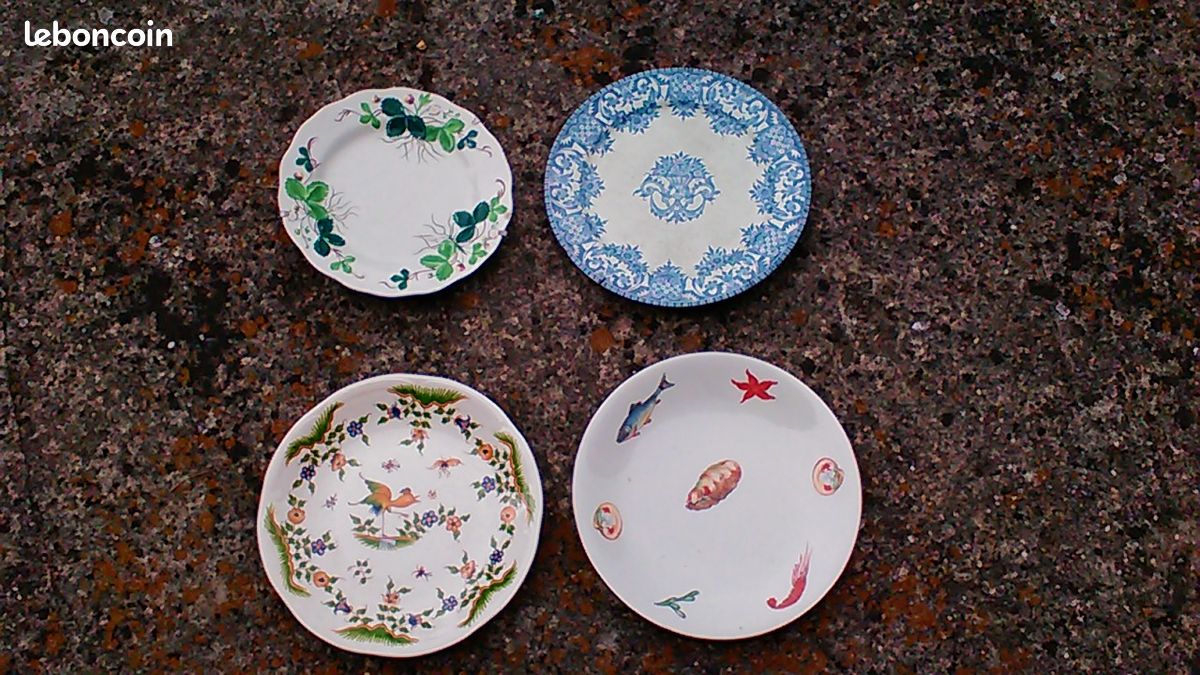 Assiettes gien, lfb blois ,fraise,Neptune (image 1)