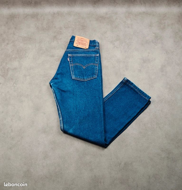 Jean Levi's 501 vintage 1993 Made in USA |W24 L30 FR34| Straight pants droit old aged bleu (image 1)