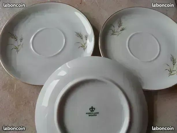 Lot de 3 soucoupes porcelaine Bavaria (image 1)