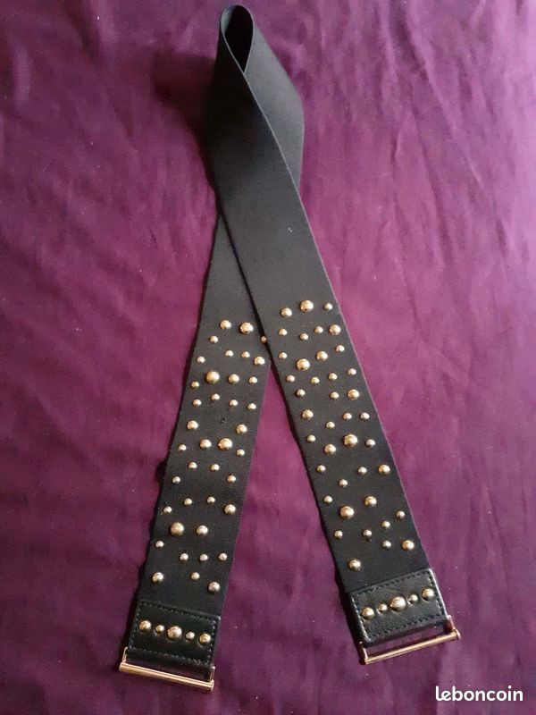 Ceinture élastique MS Mode noire 98cm à 135cm Accessoires