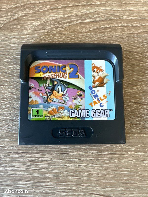 SEGA GAME GEAR Sonic The Hedgehog 2 & Sonic Tails Modul mit Hülle EUR