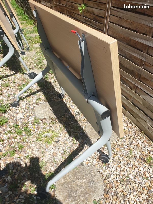 Table de bureau pliante bois et metal (image 6)