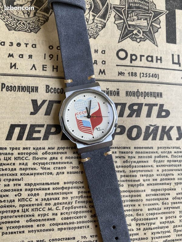 Montre Luch – Amitié USA URSS – Quartz (image 1)
