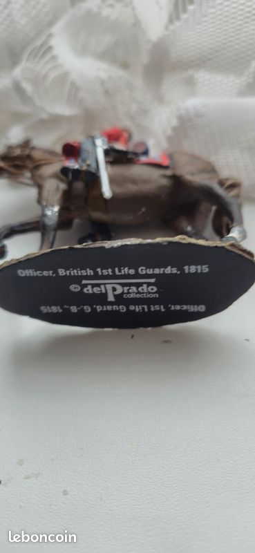Figurine en plomb, Officier, British 1st Life Guards, 1815 (image 3)
