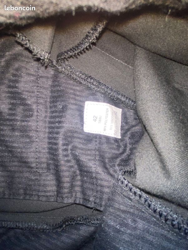 Costume noir veste pantalon homme Delaveine TBE Vêtements