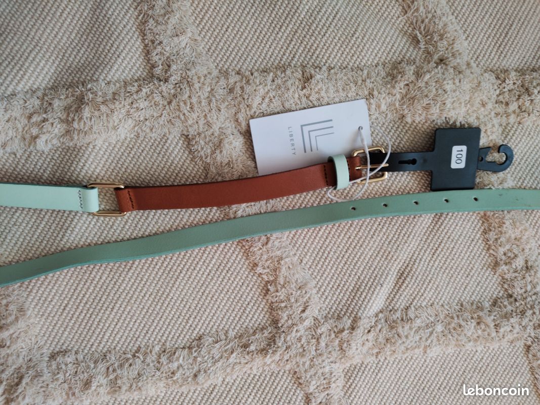 Ceinture bicolores en cuir (image 1)
