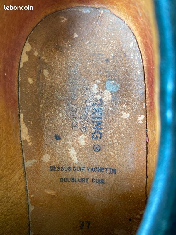 Chaussures noires tout cuir T37 (image 6)