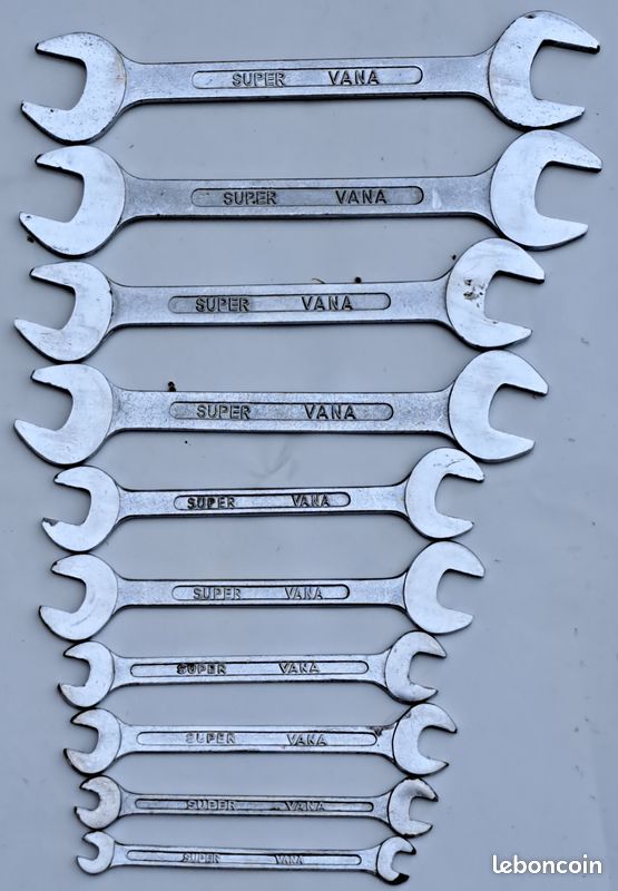 Der Erwachte Ensemble de clés à tête ouverte super mince, métrique, 8 pièces, comprenant 6, 7, 8, 9, 10, 11, 12, 13, 14, 15, 16, 17, 18, 19, 22, 24 mm, Ensemble de clés à cliquet mince avec pochette