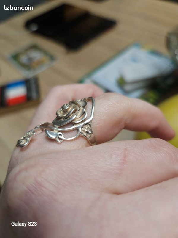 Ancienne Bague En Argent Massif - Bague Vintage Femme Ou Homme