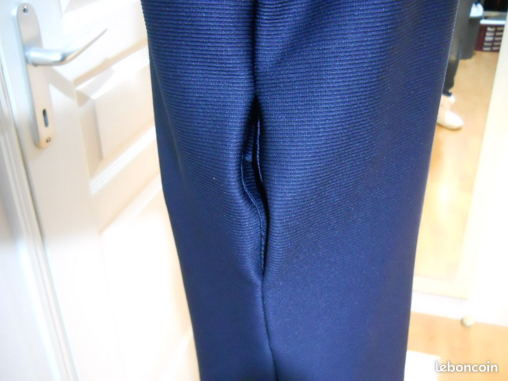 Robe Manches 3/4 French Trotters - Bleu & Camel Taille 38, Neuf Avec Étiquettes, Coton Mélangé
