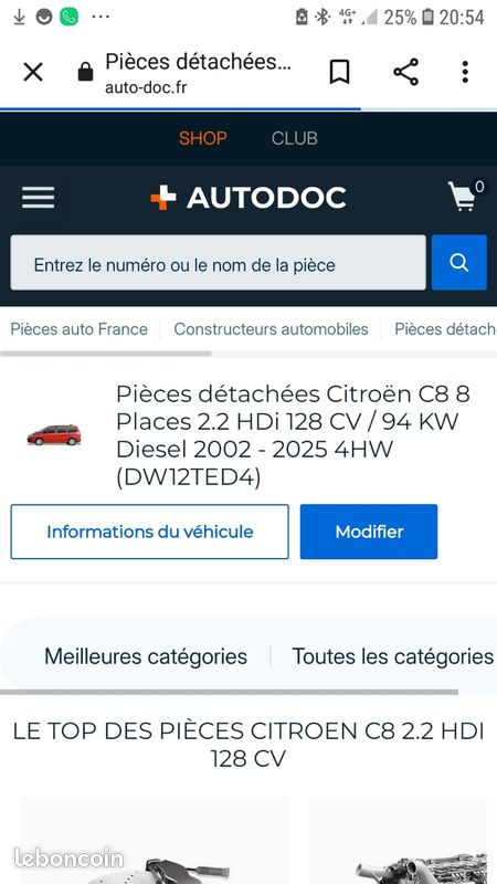 Moteur boite pièces C8 2,2litre HDI (image 2)