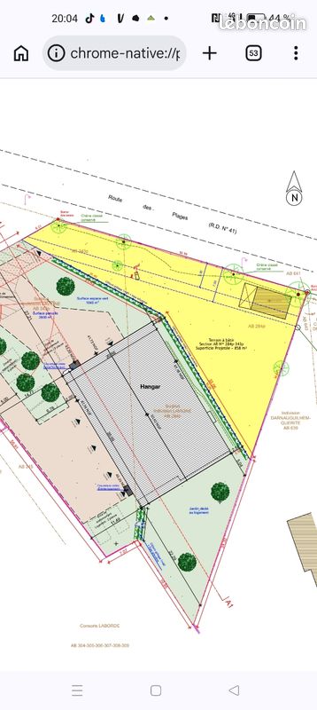 Terrain viabilisé d'environ 800 mètres carrés sur la commune de lévignacq · 79 000 €