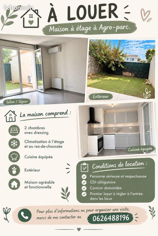 Maison 3 pièces 70 m² · à Avignon · 70 m² · 1 000 €/mois