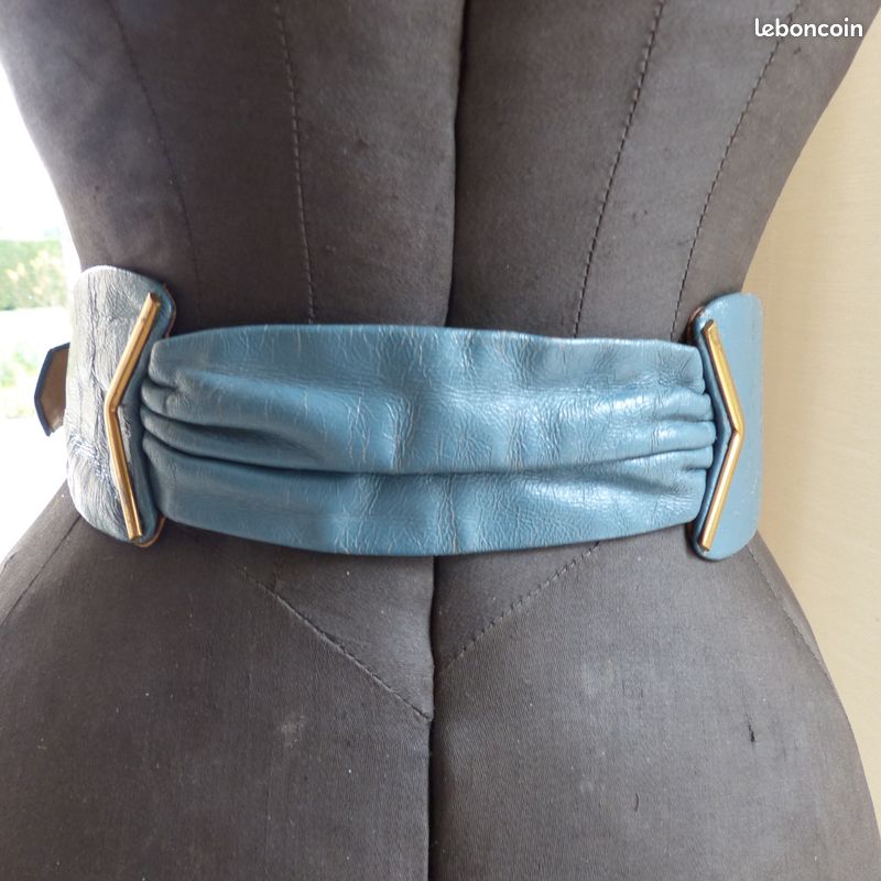 Ceinture Cuir Vintage Années 1960 - Taille Ajustable - Homme