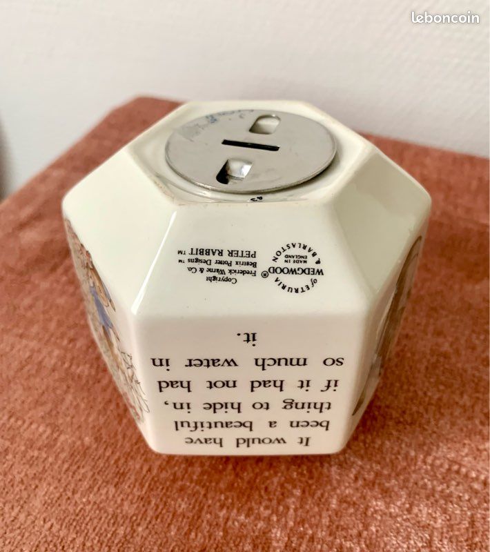 Tirelire Céramique Peter Rabbit Beatrix Potter - Cadeau Collection Baptême - Boîte Cadeau