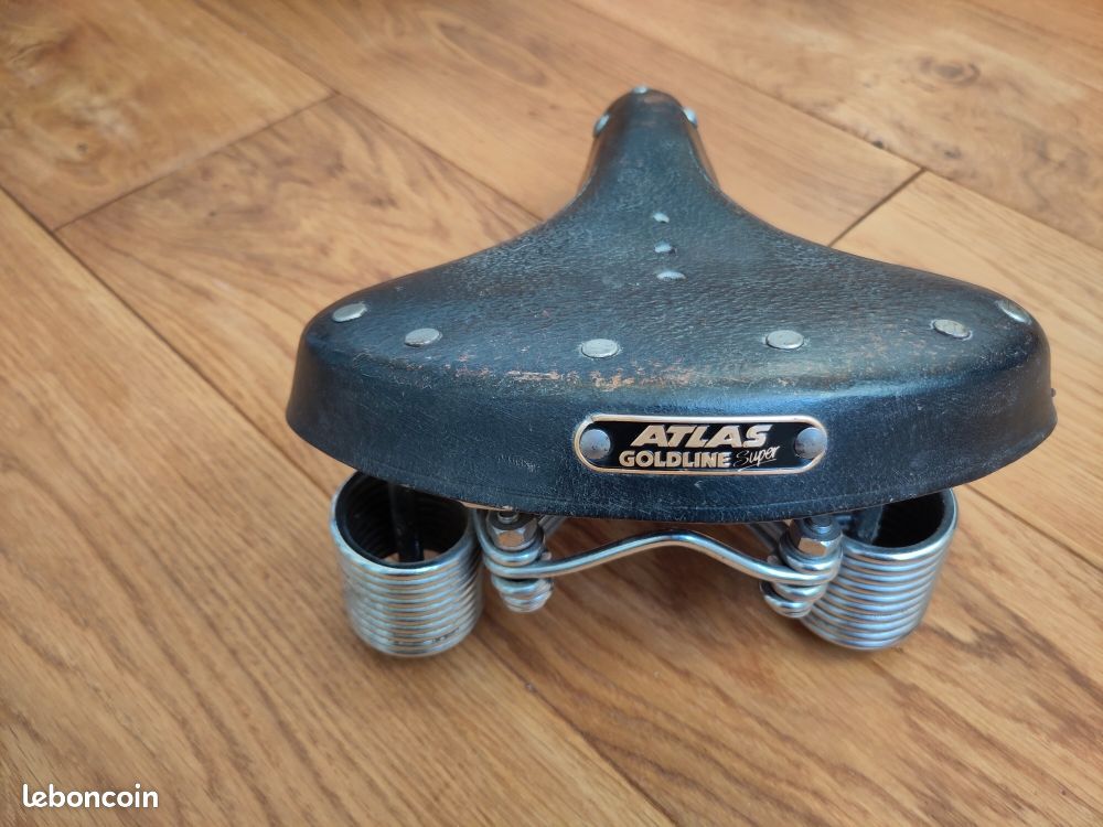 selle cuir ressorts pour vélo de ville vintage