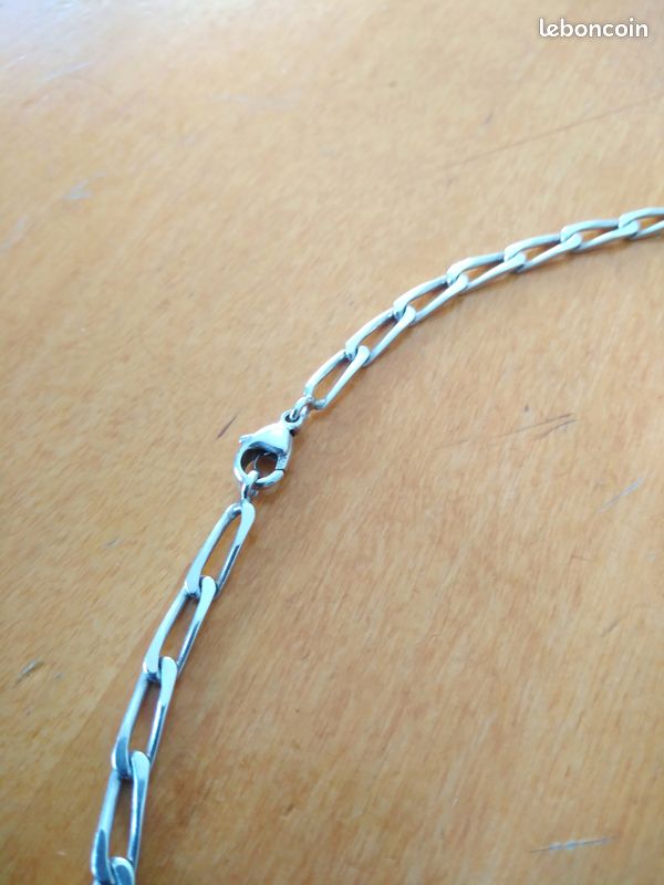 Chaîne En Argent Massif 925 Vintage - 34,76g - Bijou Ancien Authentique - Sans Marque