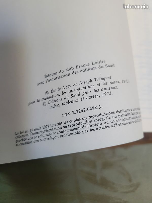 La Bible Osty - Édition France Loisirs 1973 - Très bon état (image 6)