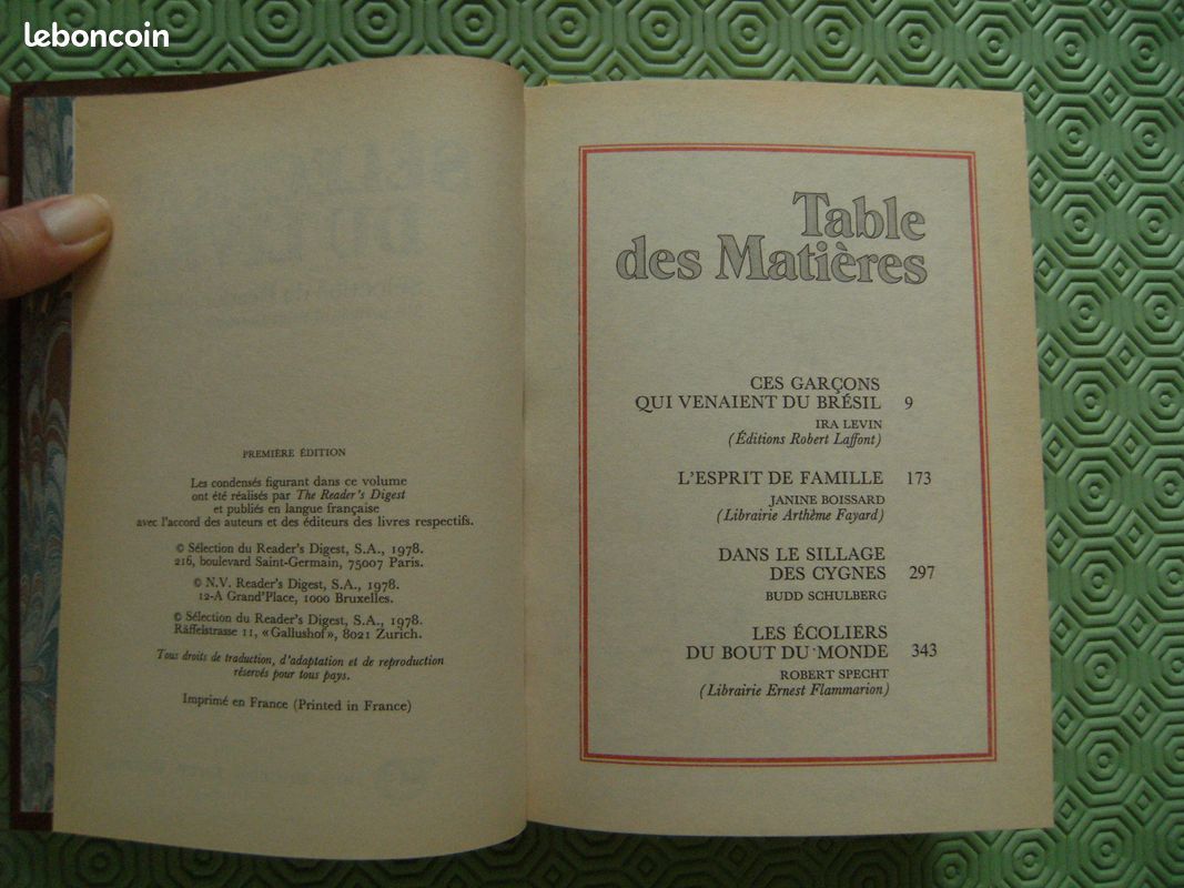 5 tomes Sélection du Reader's Digest - Beaux livres - 20 romans (image 7)