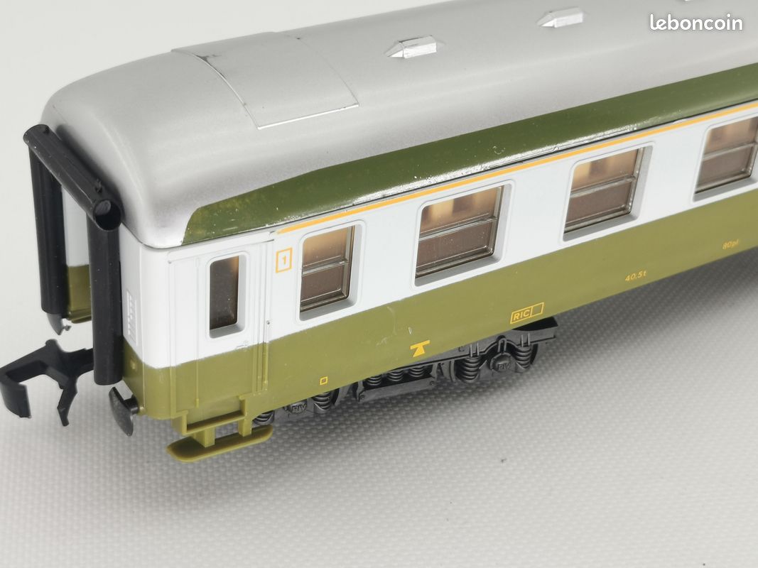Voiture SNCF A7D Mixte Première/fourgon - Lima échelle 0 - Occasion Rivarossi