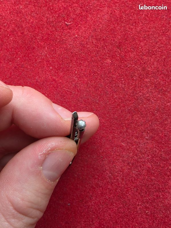 Broche Barette Art Déco En Argent Sterling - Pierre Hématite Noire - Poinçonné - Très Bon état