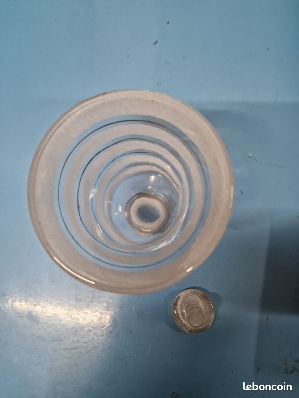 Carafe en verre vintage Cercle de doré (image 2)