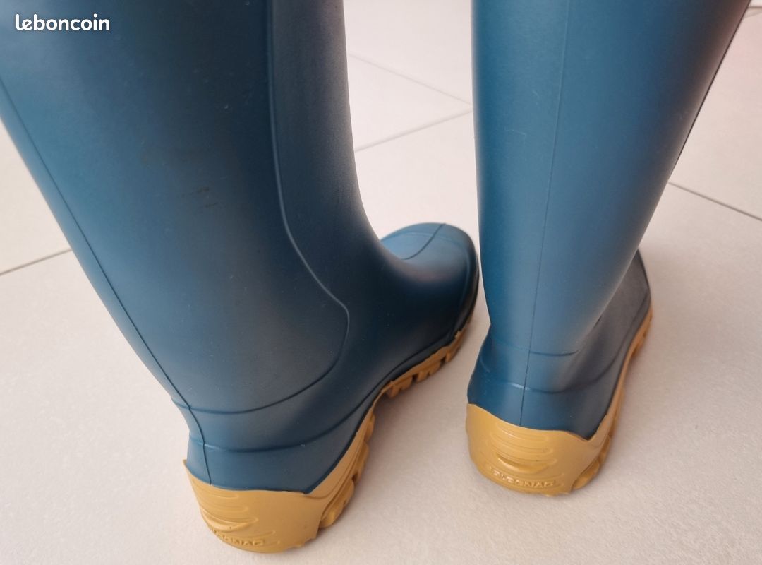 Bottes de pluie enfant 100 bleu Solognac 29-30 Neuves (image 2)