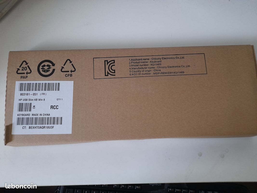 Clavier AZERTY HP Slim USB (neuf) (image 3)