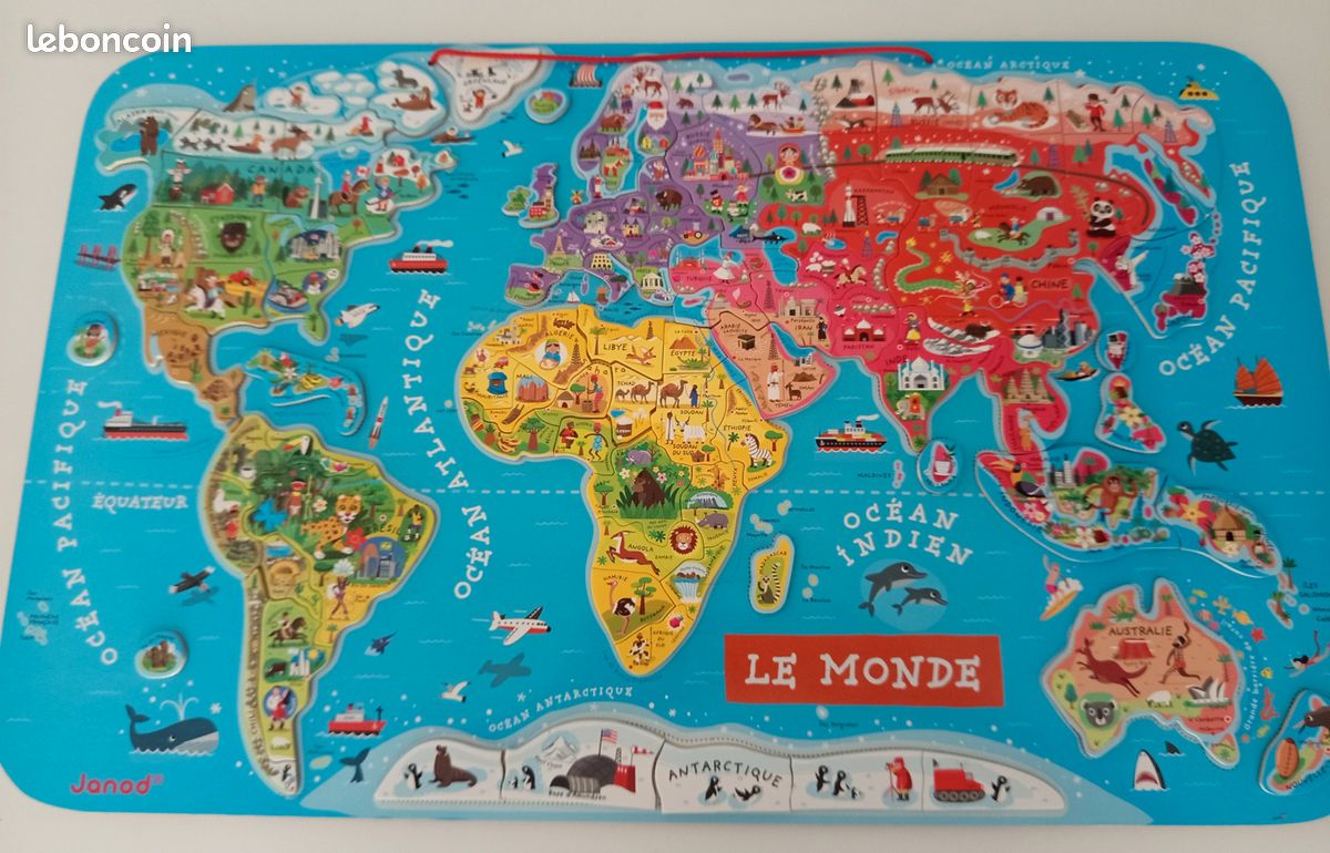 Carte du monde aimantée (image 1)