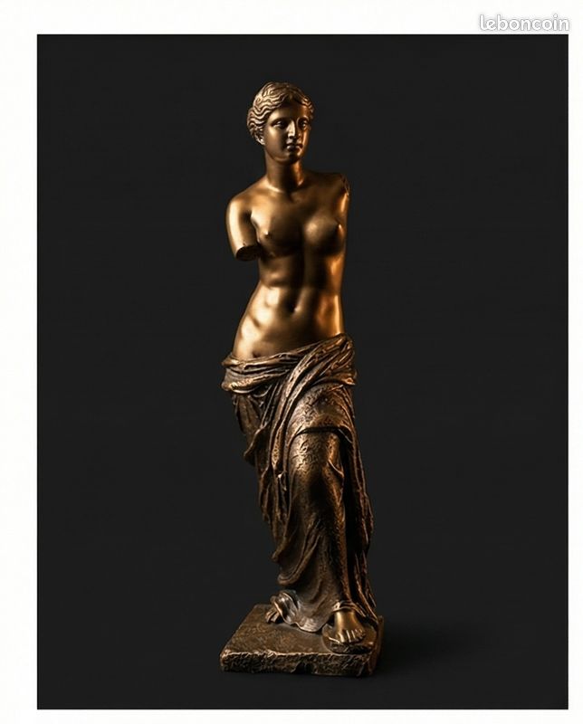 Statue Vénus de Milo 26 cm – Finition bronze – Sculpture décorative classique avec boîte d’origine (image 1)