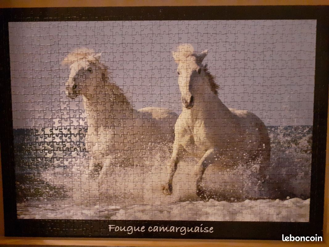 Puzzle 500 pièces xl - chevaux en camargue Puzzle 500 pièces xl - chevaux en camargue