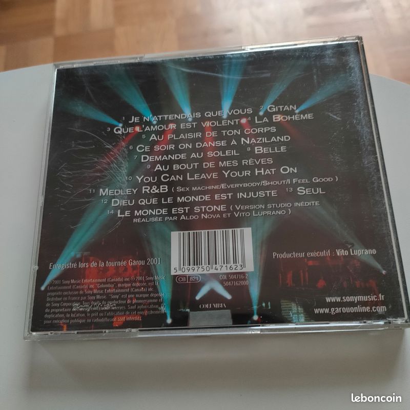 CD's - MUSIQUE - variété française - Garou / Seul ... Avec vous (image 3)