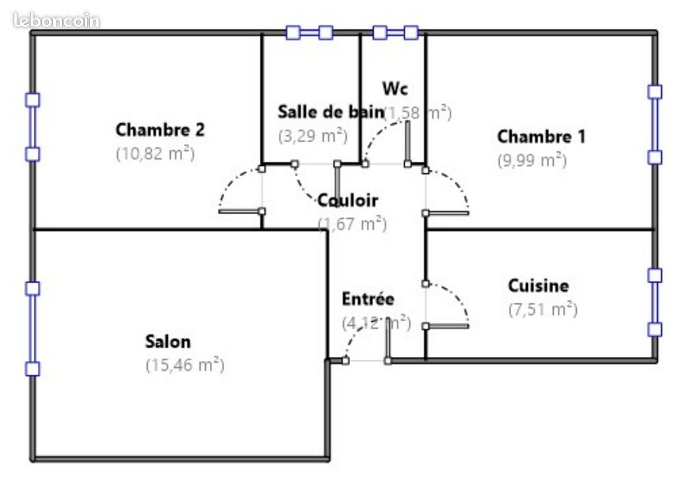 Appartement 3 pièces 55 m² - Limoges 87000 (image principale 1)