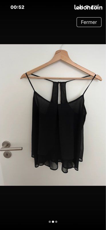 Top fluide noir Bershka (image 2)