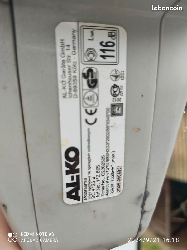 Débroussailleuse thermique AL- KO bc 4125 ll (image 3)