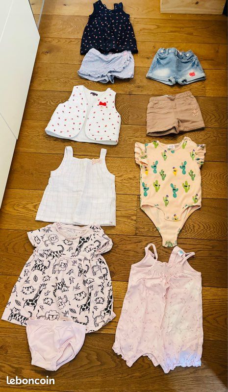 Lot Vetement fille printemps été 12 mois, 50 pièces (image 3)