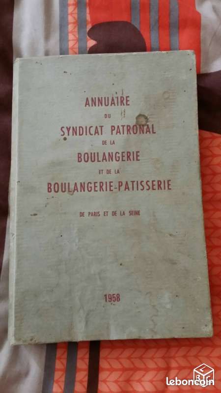 Annuaire du syndicat de la boulangerie 1958 (image 1)