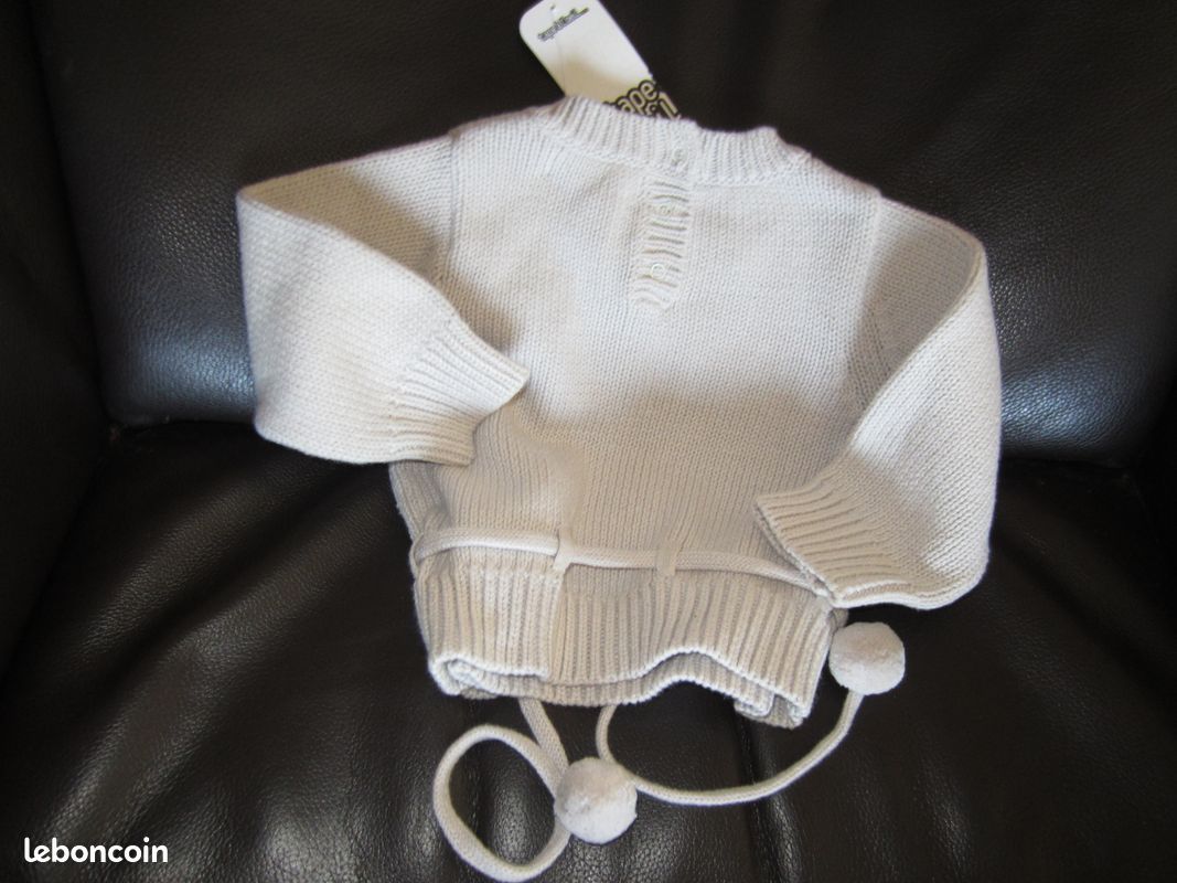 Joli pull Neuf 6 mois Tape à l'oeil 100%coton (image 4)