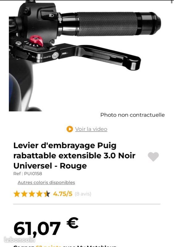 Levier d'embrayage rabattable/extensible 3.0 Adaptateur PUIG KAWASAKI - PAM RACING Levier d'embrayage rabattable/extensible 3.0 Adaptateur PUIG KAWASAKI - PAM RACING