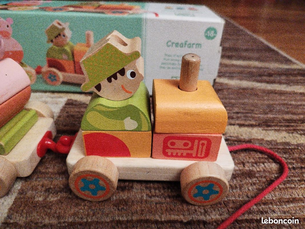 JOUET Djeco Creafarm train en bois (image 2)