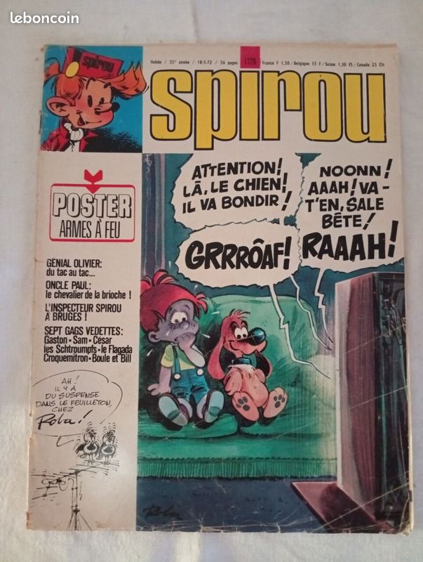 [Revue] Spirou — n° 1779 — 29 juin 1972 - Bon état (image 1)