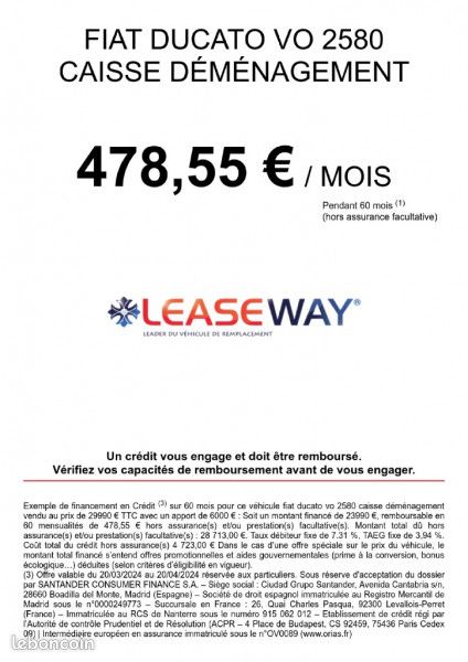 Fiat Ducato GRD VOL 3.5 MAXI L 2.3 MULTIJET 130CH CAISSE DEMENAGEMENT (image 4)