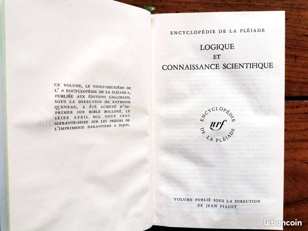 Pléiade Logique et connaissance scientifique, ed. 1976 (image 2)
